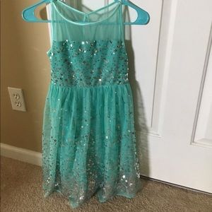 Glitter aqua dress